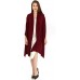 Burgundy Cashmere 100% Cashmere Knitted Wrap Shawl Extra Large Scarf Stole