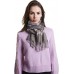 Grey 100% Cashmere 2022 Winter Collection, Women Fringed Edges Scarf, Gift Ready, Colors Available in Solid/Plaid/2-Tone