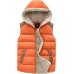 Lily Orange Women's Outerwear Vest Casual Thicken Qulited Hooded Vest Padded Fleece Jacket